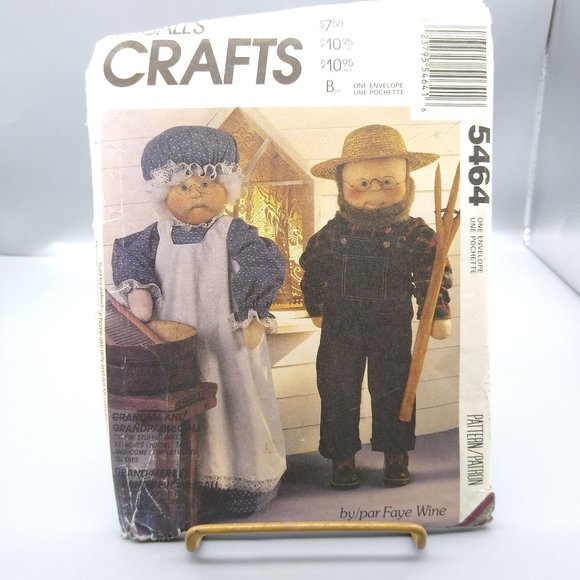 UNCUT Vintage Sewing PATTERN McCalls Crafts 5464, Faye Wine 1991 Grandma - Picture 1 of 2